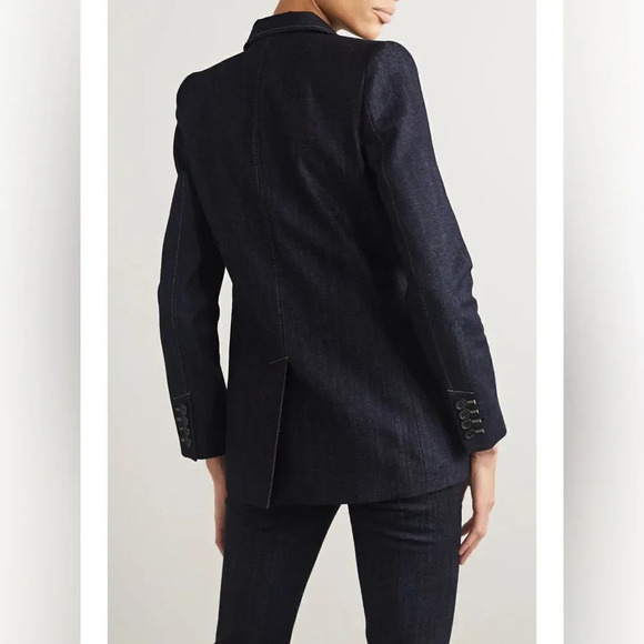 NEW NILI LOTAN Denim blazer size 8 New women’s luxury - Picture 11 of 12